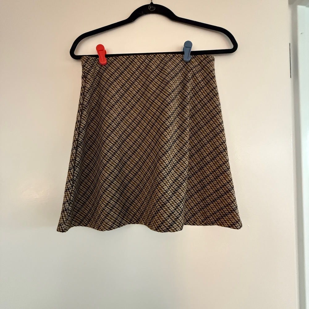 Plaid Brown Skirt